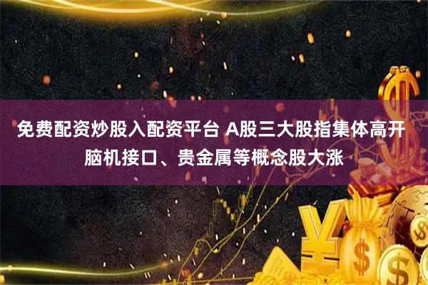 免费配资炒股入配资平台 A股三大股指集体高开 脑机接口、贵金属等概念股大涨